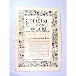Antique Newspaper August 1900 The Christian Endeavor World The Golden Rule